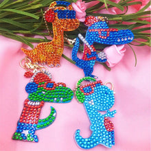 Afbeelding in Gallery-weergave laden, Diamond Painting Hanger Coole Dinosaurussen Set van 4 stuks