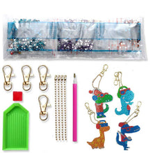 Afbeelding in Gallery-weergave laden, Diamond Painting Hanger Coole Dinosaurussen Set van 4 stuks