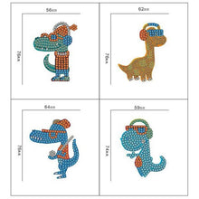 Afbeelding in Gallery-weergave laden, Diamond Painting Hanger Coole Dinosaurussen Set van 4 stuks