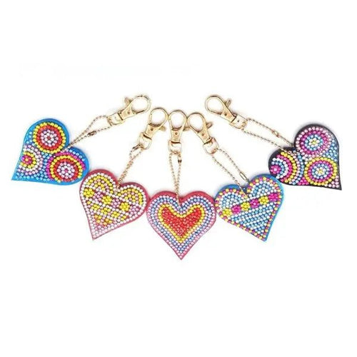 Hartvormige Hanger Diamond Painting met Set van 5 Stuks