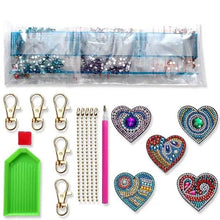 Afbeelding in Gallery-weergave laden, Hartvormige Hanger Diamond Painting Set van 5 stuks