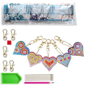 Hartvormige Hanger Diamond Painting met Set van 5 Stuks