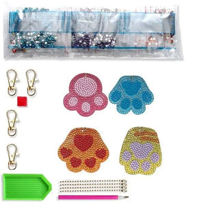 Diamond Painting Hanger Hondenpoot Set van 4 stuks
