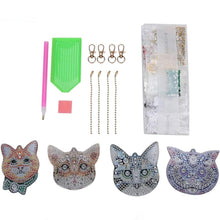 Afbeelding in Gallery-weergave laden, Diamond Painting Hanger Katten Set van 4 stuks