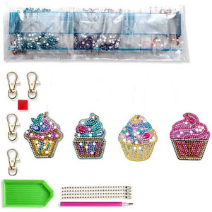 Diamond Painting Hanger Muffin Set van 4 stuks