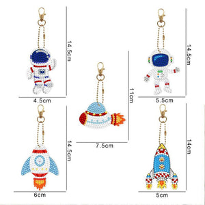 Hanger met ruimtethema voor Diamond Painting Set van 5 stuks