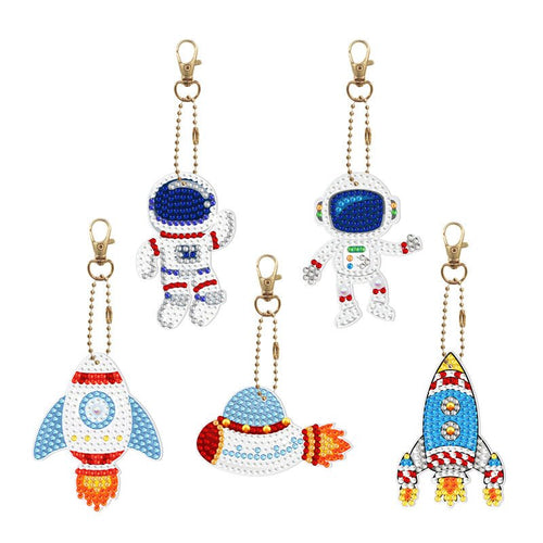 Hanger met Ruimte-thema voor Diamond Painting Set van 5 stuks