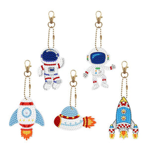 Hanger met Ruimte-thema voor Diamond Painting Set van 5 stuks