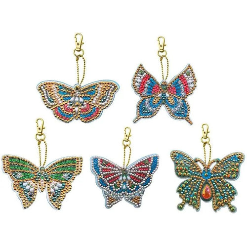 Charms Vlinder Diamond Painting Set van 5 Stuks