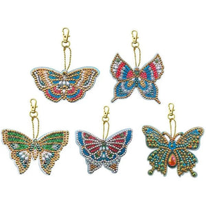 Charms Vlinder Diamond Painting Set van 5 Stuks