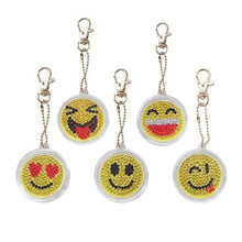 Afbeelding in Gallery-weergave laden, Diamond Painting Hanger Smiley Set van 5 stuks