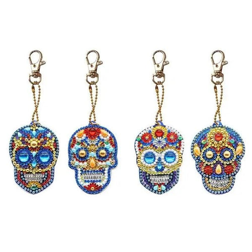 Hanger Schedel Diamond Painting Set van 4 stuks