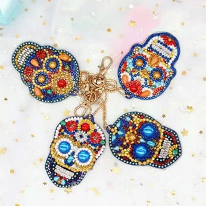 Hanger Schedel Diamond Painting Set van 4 stuks