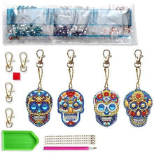 Afbeelding in Gallery-weergave laden, Hanger Schedel Diamond Painting Set van 4 stuks