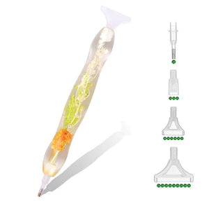 Premium ergonomische pen Diamond Painting Groene Planten Oranje