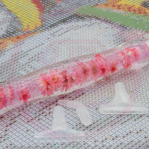 Premium Ergonomische Pen Diamond Painting Roze Bloemen