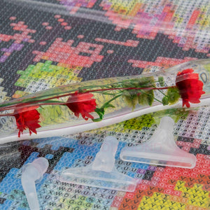 Premium Ergonomische Pen Diamond Painting Rode Bloemen