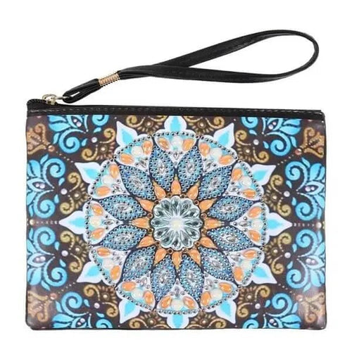 Polstas Diamond Painting met Blauwe Mandala