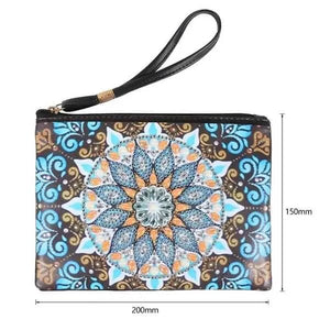 Polstas Diamond Painting met Blauwe Mandala