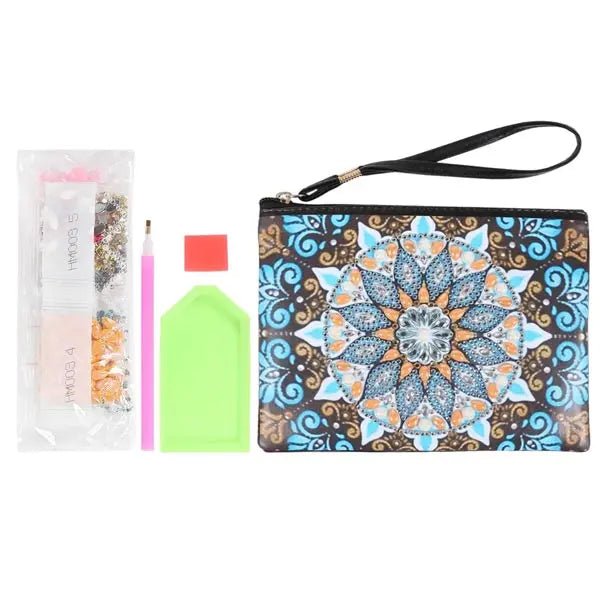 Polstas Diamond Painting met Blauwe Mandala