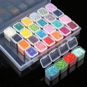 Opbergdoos L Diamond Painting met 28 Vakken Accessoires