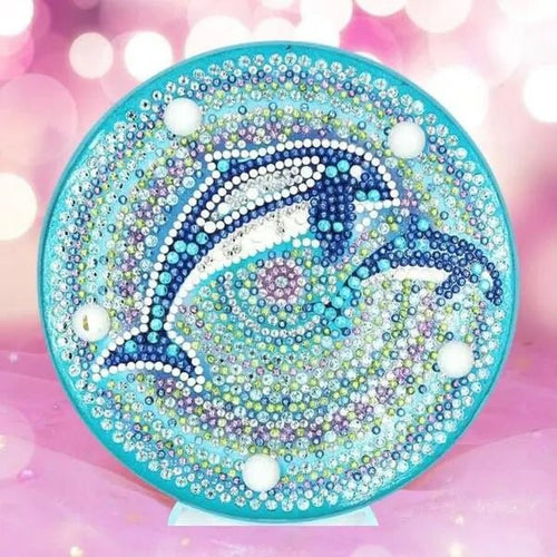 LED Lamp Diamond Painting Dolfijnen