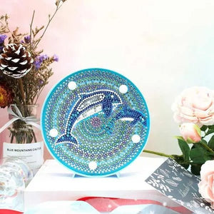 LED-lamp Diamond Painting Dolfijnen