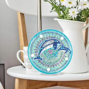 LED-lamp Diamond Painting Dolfijnen