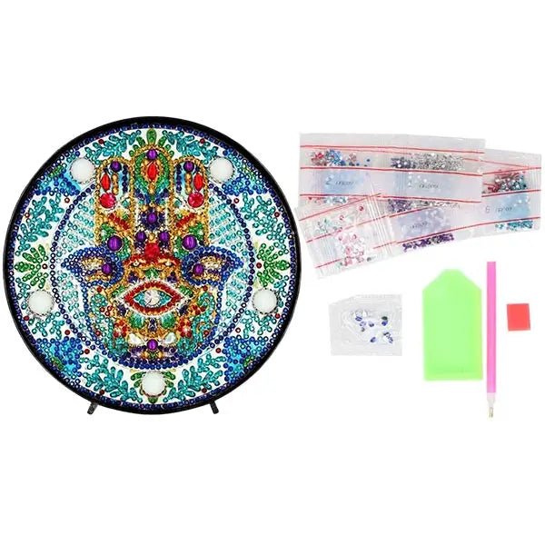 LED-lamp Diamond Painting Hand Hamsa