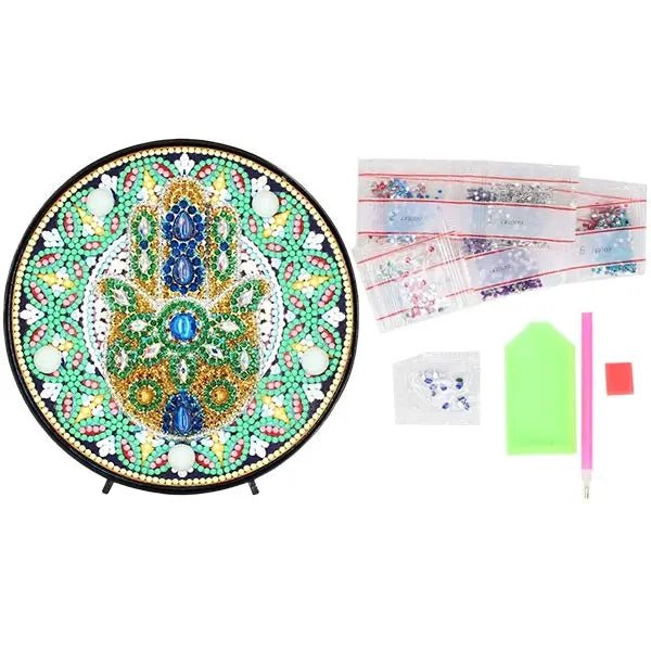 LED-lamp Diamond Painting met Hamsa-hand