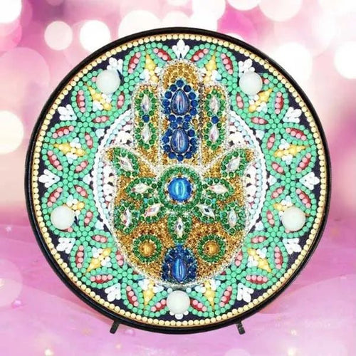 LED-lamp Diamond Painting met Hamsa-hand