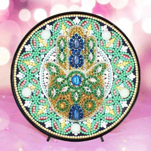 LED-lamp Diamond Painting met Hamsa-hand