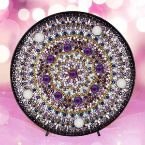 LED Lamp Diamond Painting Mandala Violet