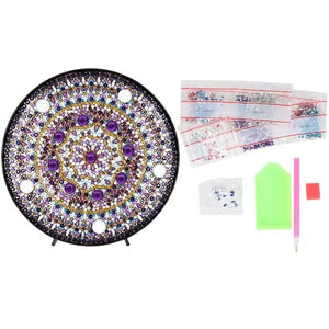 LED Lamp Diamond Painting Mandala Violet