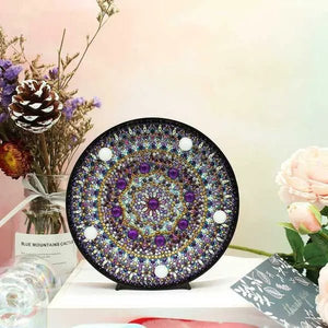 LED Lamp Diamond Painting Mandala Violet