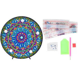 LED-lamp Diamond Painting Mandala Blauw