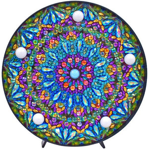 LED-lamp Diamond Painting Mandala Blauw