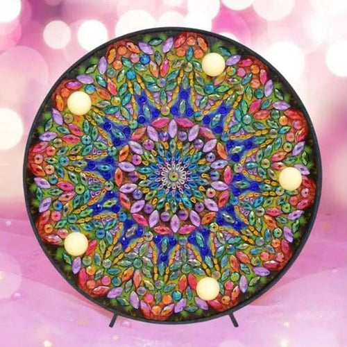 LED Licht Diamond Painting Groene Mandala