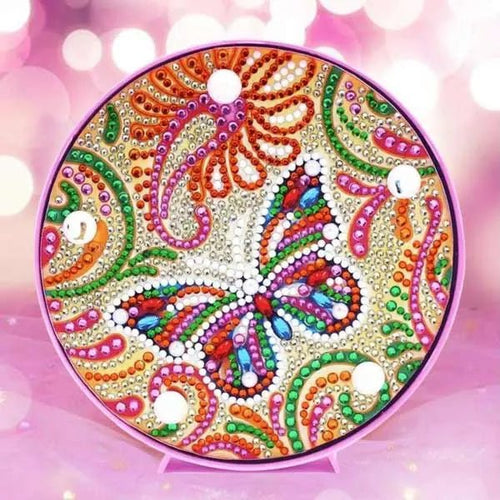 LED-lamp Diamond Painting met Vlinder