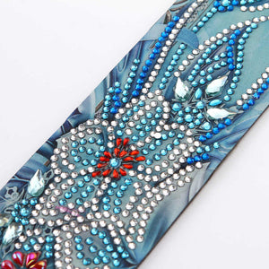 Diamond Painting Boekenleggers Blauwe Bloemen