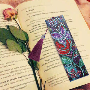 Diamond Painting Boekenlegger Bloem met Vlinder