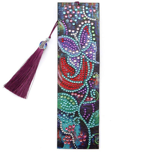 Boeklegger Diamond Painting Bloem met Vlinder