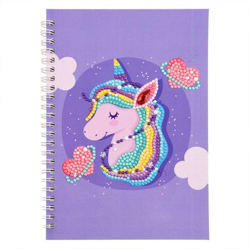 Diamond Painting Boek Paarse Eenhoorn