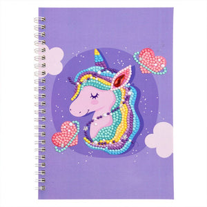 Diamond Painting Boek Paarse Eenhoorn