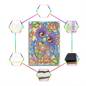 Diamond Painting Notitieboek Uil