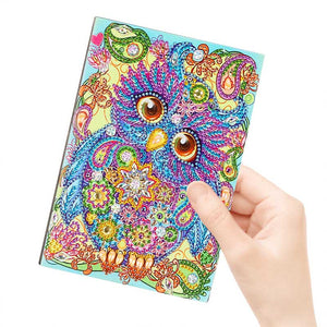 Diamond Painting Notitieboek Uil