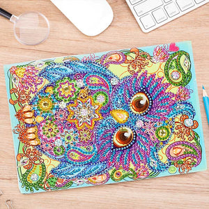 Diamond Painting Notitieboek Uil