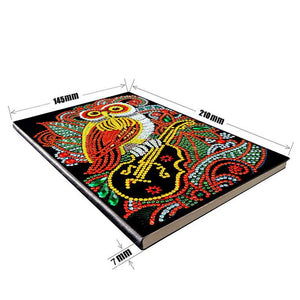 Diamond Painting Notitieboek Uil met Viool