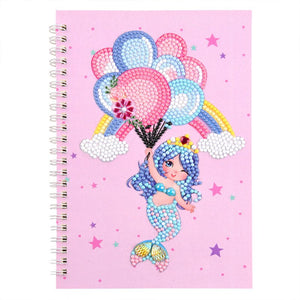 Diamond Painting Notitieboek Zeemeermin met Ballonnen