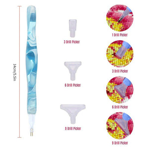 Premium Diamond Painting Pen Lichtblauwe Golven 5 Varianten